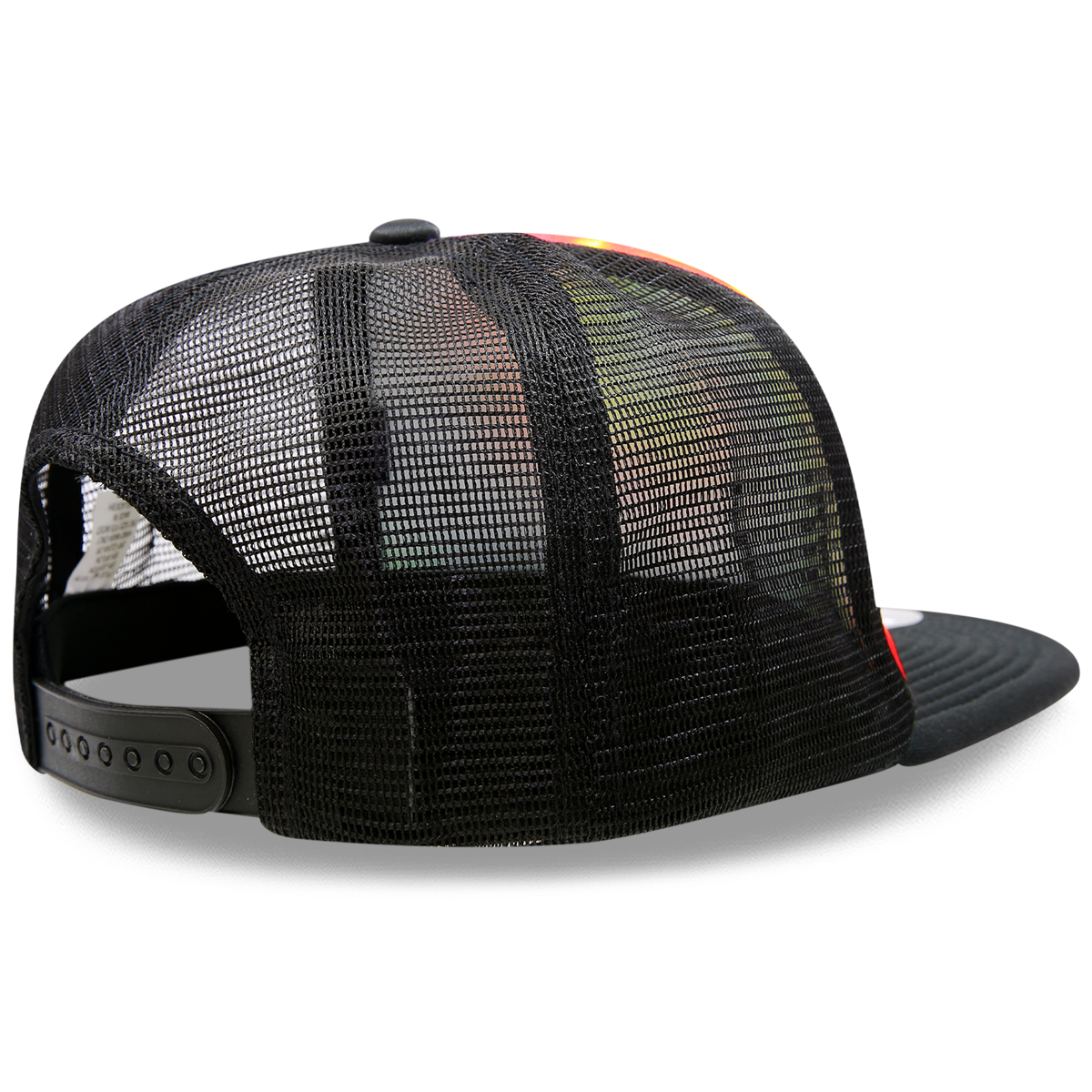 DECKY 1079 5-Panel High Profile Structured Tie Dye Trucker Hat, Rainbow