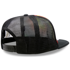 DECKY 1079 5-Panel High Profile Structured Tie Dye Trucker Hat, Rainbow