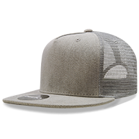 DECKY 1082 5-Panel High Profile Structured Denim Trucker Hat