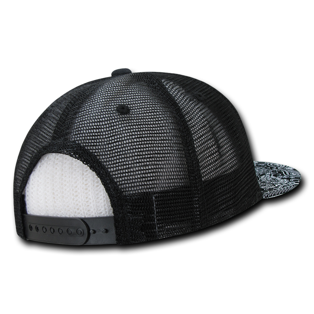 DECKY 1083 6-Panel High Profile Structured Bandanna Bill Trucker Hat