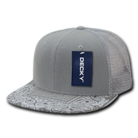 DECKY 1083 6-Panel High Profile Structured Bandanna Bill Trucker Hat
