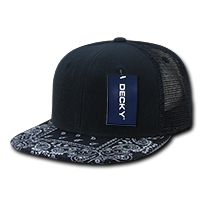 DECKY 1083 6-Panel High Profile Structured Bandanna Bill Trucker Hat