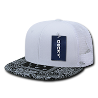 DECKY 1083 6-Panel High Profile Structured Bandanna Bill Trucker Hat