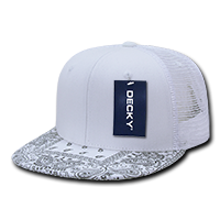 DECKY 1083 6-Panel High Profile Structured Bandanna Bill Trucker Hat