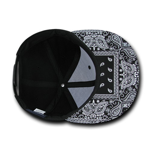 DECKY 1093 6-Panel High Profile Structured Bandanna Bill Snapback Hat