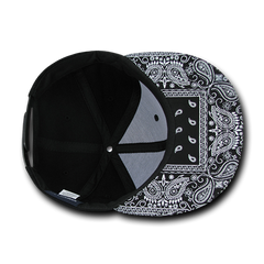 DECKY 1093 6-Panel High Profile Structured Bandanna Bill Snapback Hat
