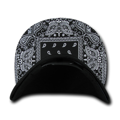 DECKY 1093 6-Panel High Profile Structured Bandanna Bill Snapback Hat