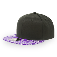 DECKY 1093 6-Panel High Profile Structured Bandanna Bill Snapback Hat