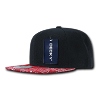 DECKY 1093 6-Panel High Profile Structured Bandanna Bill Snapback Hat