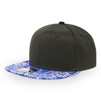 DECKY 1093 6-Panel High Profile Structured Bandanna Bill Snapback Hat