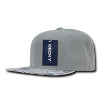 DECKY 1093 6-Panel High Profile Structured Bandanna Bill Snapback Hat