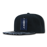 DECKY 1093 6-Panel High Profile Structured Bandanna Bill Snapback Hat