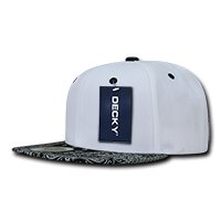 DECKY 1093 6-Panel High Profile Structured Bandanna Bill Snapback Hat