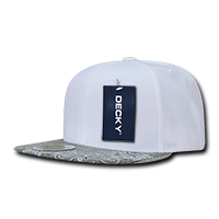 DECKY 1093 6-Panel High Profile Structured Bandanna Bill Snapback Hat