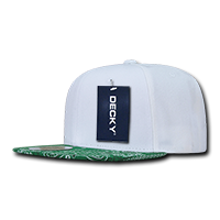 DECKY 1093 6-Panel High Profile Structured Bandanna Bill Snapback Hat
