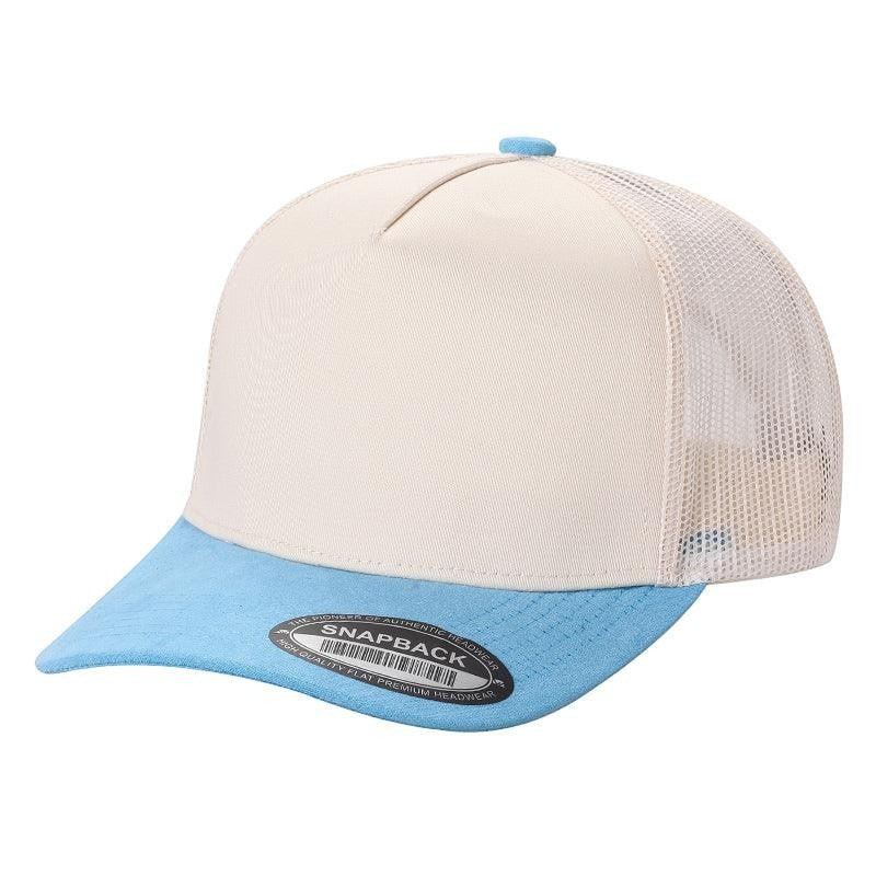 WAYCAP TCMS 5-Panel Mesh Back Trucker Hat with Suede Bill