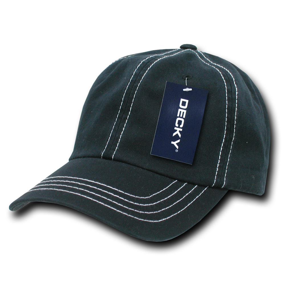 DECKY 111 6-Panel Low Profile Relaxed Contra-Stitch Dad Hat