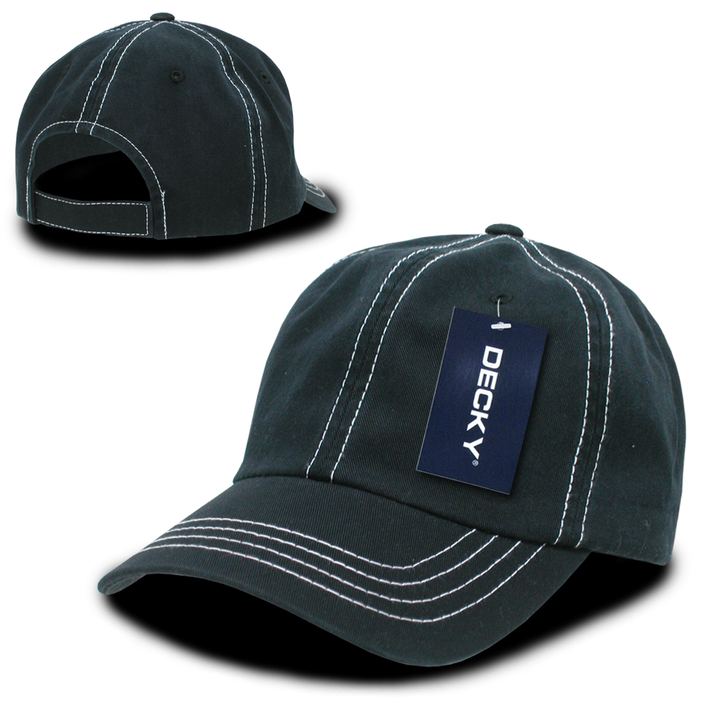 DECKY 111 6-Panel Low Profile Relaxed Contra-Stitch Dad Hat