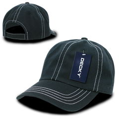 DECKY 111 6-Panel Low Profile Relaxed Contra-Stitch Dad Hat