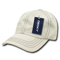 DECKY 111 6-Panel Low Profile Relaxed Contra-Stitch Dad Hat