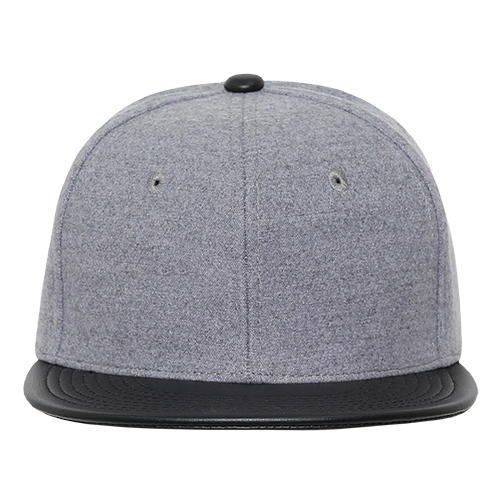 DECKY 1115 6-Panel High Profile Structured Melton Vinyl Snapback Hat