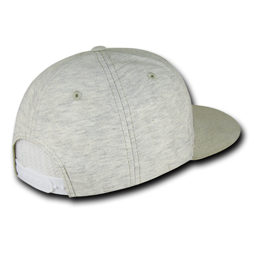 DECKY 1131 6-Panel High Profile Structured Jersey Knit Snapback, Cream