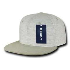 DECKY 1131 6-Panel High Profile Structured Jersey Knit Snapback, Cream