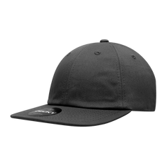 DECKY 200 Relaxed Flat Bill Cotton Cap | 200-BLK