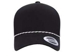 Flex Fit House YP Classics 5-Panel Snapback Cap with Perforations and Braided Rope