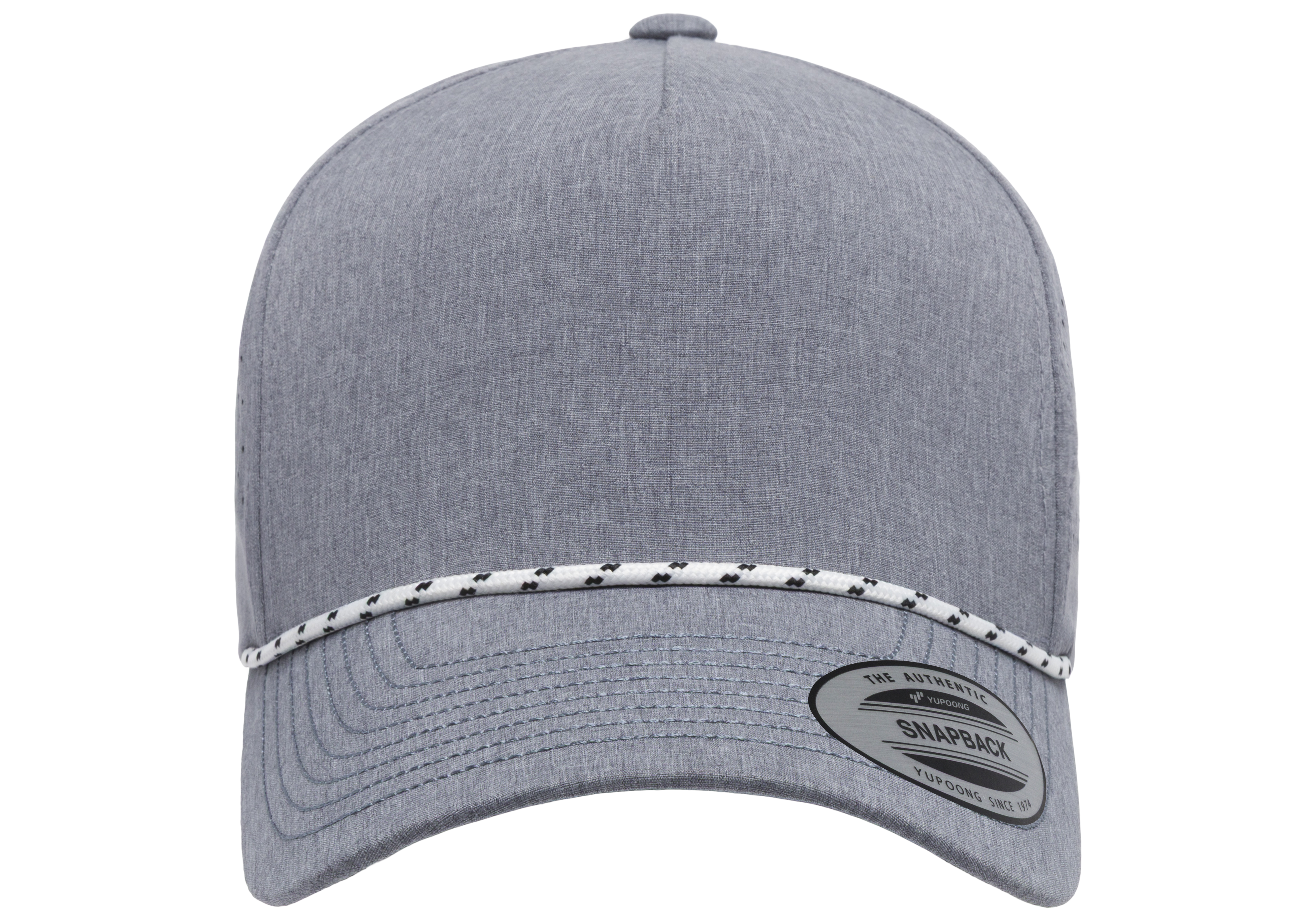 YP Classics 5-Panel Snapback Cap with Perforations and Braided Rope | 5389BD-BK-ONE