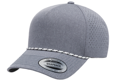 YP Classics 5-Panel Snapback Cap with Perforations and Braided Rope | 5389BD-BK-ONE