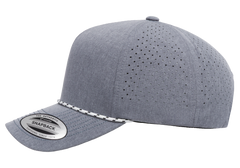YP Classics 5-Panel Snapback Cap with Perforations and Braided Rope | 5389BD-BK-ONE