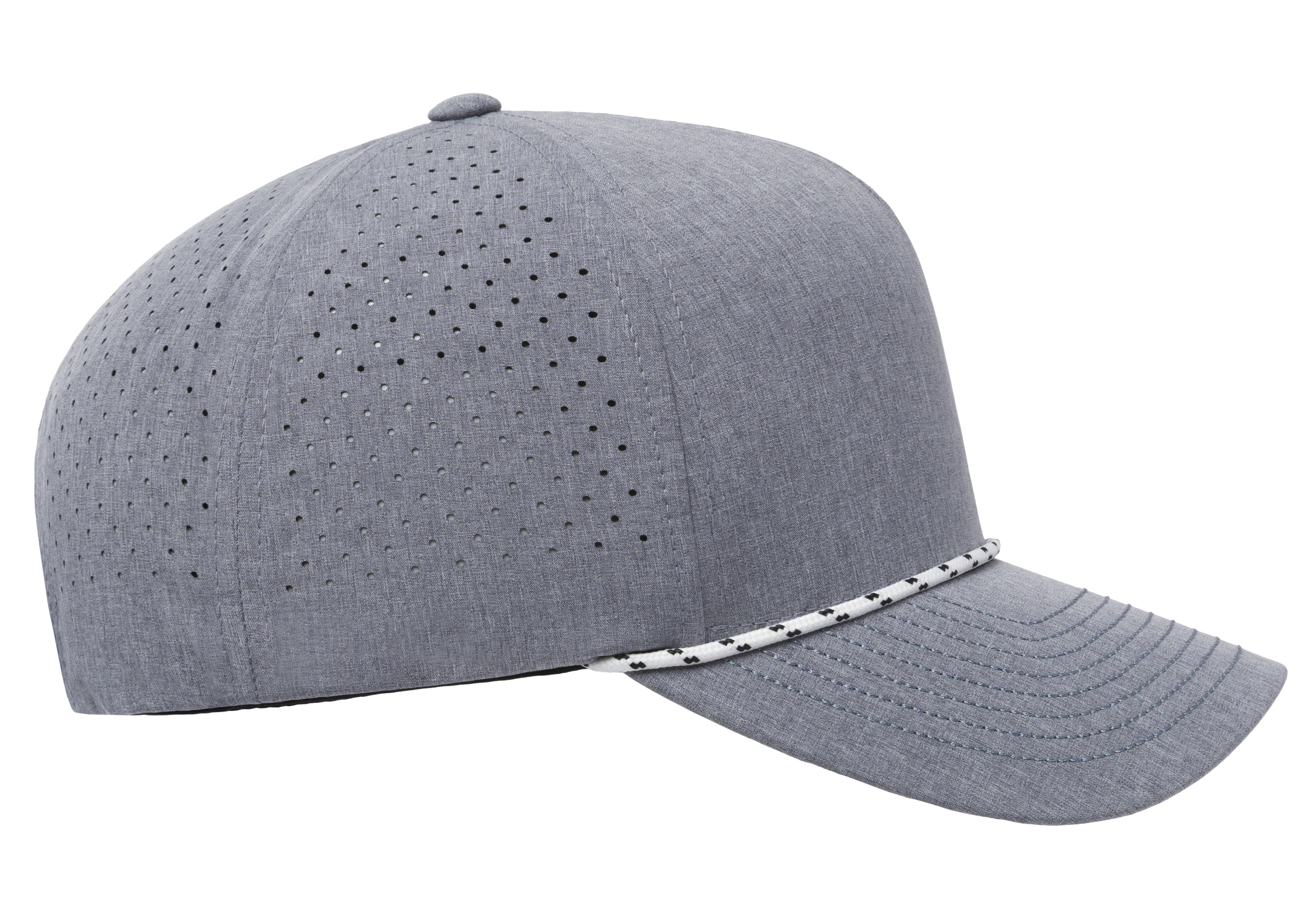 Flex Fit House YP Classics 5-Panel Snapback Cap with Perforations and Braided Rope