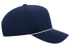 YP Classics 5-Panel Snapback Cap with Perforations and Braided Rope | 5389BD-BK-ONE