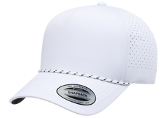 YP Classics 5-Panel Snapback Cap with Perforations and Braided Rope | 5389BD-BK-ONE