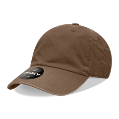Decky 205 6-Panel Low Profile Relaxed Cotton Dad Hat, Black/Black/White