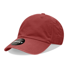 Decky 205 6-Panel Low Profile Relaxed Cotton Dad Hat, Black/Black/White