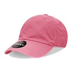 Decky 205 6-Panel Low Profile Relaxed Cotton Dad Hat, Black/Black/White