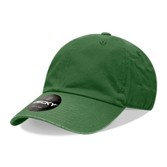 Decky 205 6-Panel Low Profile Relaxed Cotton Dad Hat, Black/Black/White