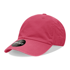 Decky 205 6-Panel Low Profile Relaxed Cotton Dad Hat, Black/Black/White