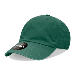 Decky 205 6-Panel Low Profile Relaxed Cotton Dad Hat, Black/Black/White