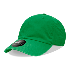 Decky 205 6-Panel Low Profile Relaxed Cotton Dad Hat, Black/Black/White