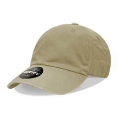 Decky 205 6-Panel Low Profile Relaxed Cotton Dad Hat, Black/Black/White