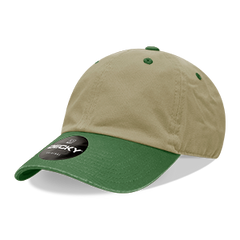 Decky 205 6-Panel Low Profile Relaxed Cotton Dad Hat, Black/Black/White