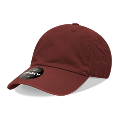 Decky 205 6-Panel Low Profile Relaxed Cotton Dad Hat, Black/Black/White