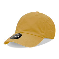 Decky 205 6-Panel Low Profile Relaxed Cotton Dad Hat, Black/Black/White