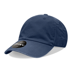 Decky 205 6-Panel Low Profile Relaxed Cotton Dad Hat, Black/Black/White