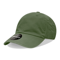 Decky 205 6-Panel Low Profile Relaxed Cotton Dad Hat, Black/Black/White