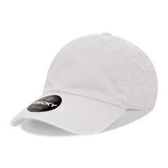 Decky 205 6-Panel Low Profile Relaxed Cotton Dad Hat, Black/Black/White