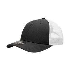 Decky 214 6-Panel Low Profile Structured Cotton Trucker Hat, Black/Black